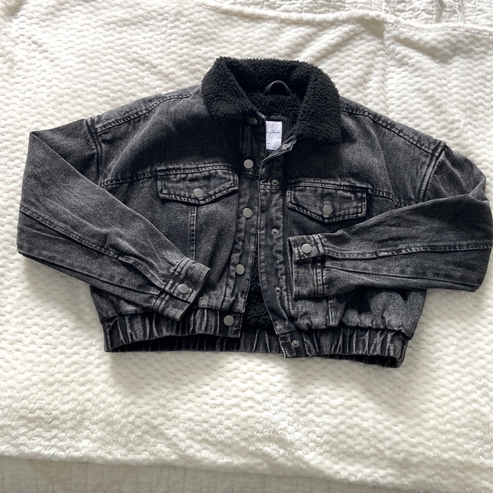 Black denim jacket